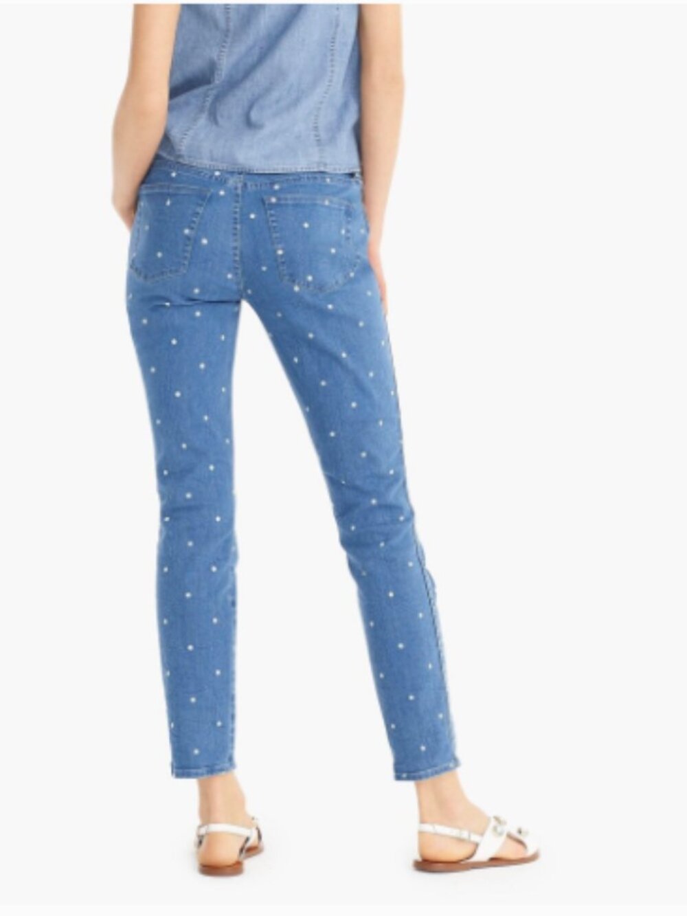 J.Crew Vintage straight jean in scattered dot-L4711-BLUE WITH WHITE DOT-26P-NWT